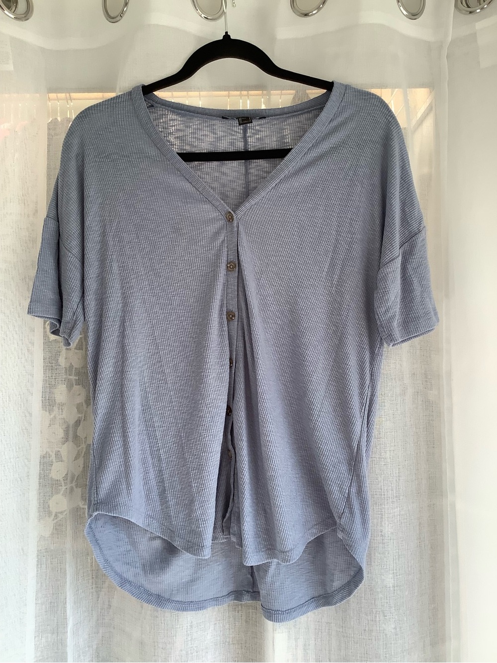 Forever 21 Light Blue Button-Front Top